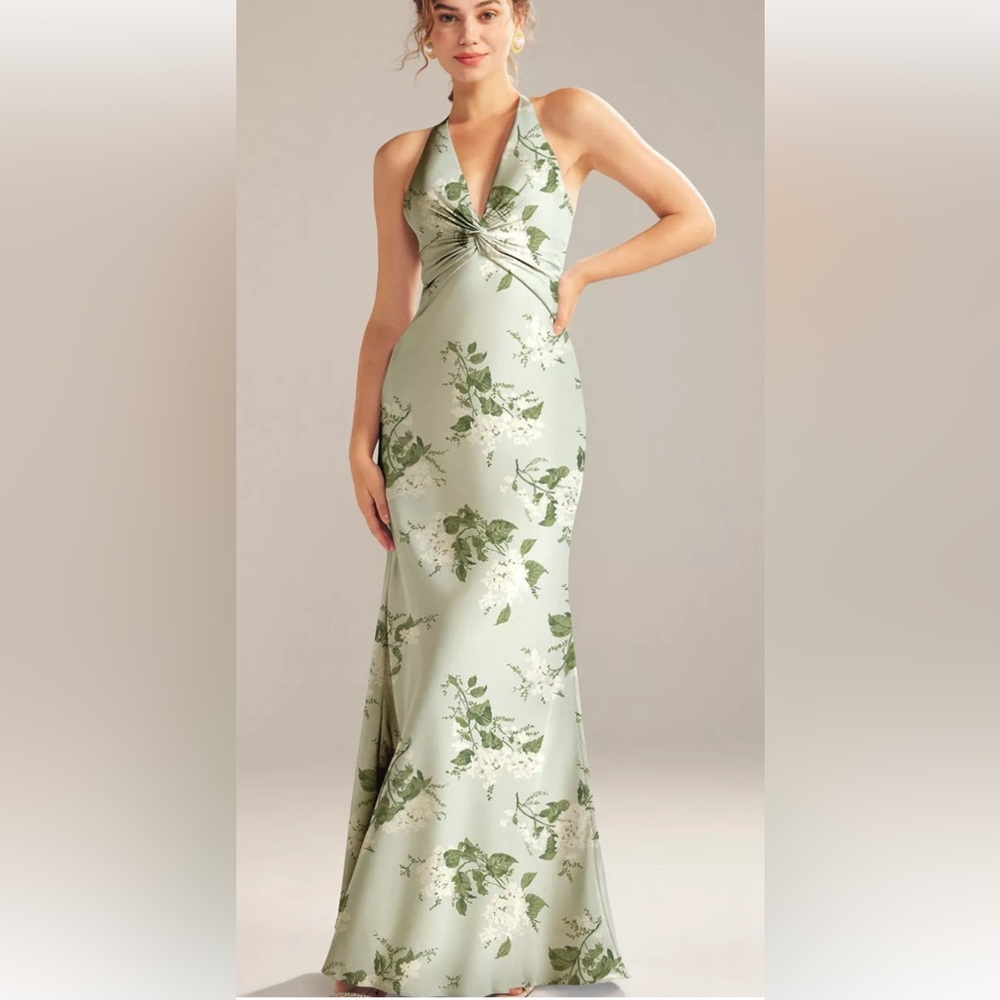 Never Worn AW Bridal Floral Halter Maxi Dress